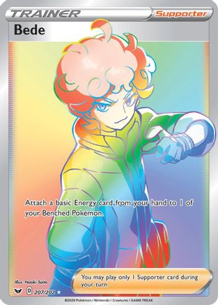 Bede (Secret) 207/202 [SWSH01 Sword & Shield Base Set]  - Holofoil