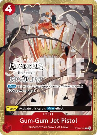 Gum-Gum Jet Pistol (Offline Regional 2024) [Finalist] (ST01-015)  [One Piece Promotion Cards] Foil