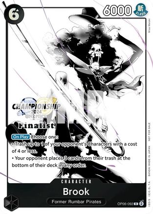Brook (Championship 2024 Finalist Card Set Vol. 2) (OP06-092)  [One Piece Promotion Cards] Foil