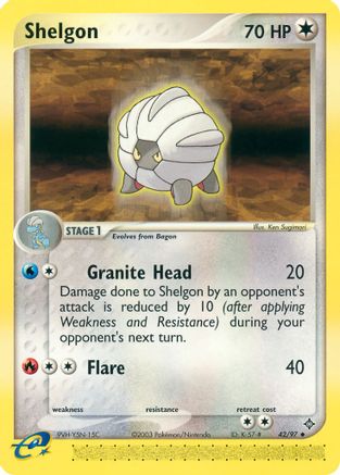 Shelgon 042/097 [Dragon]  - Reverse Holofoil