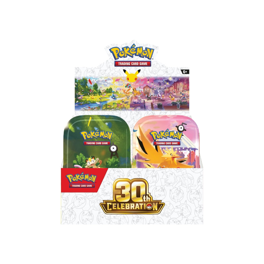 Pokemon 30th Celebration Mini Tin Display